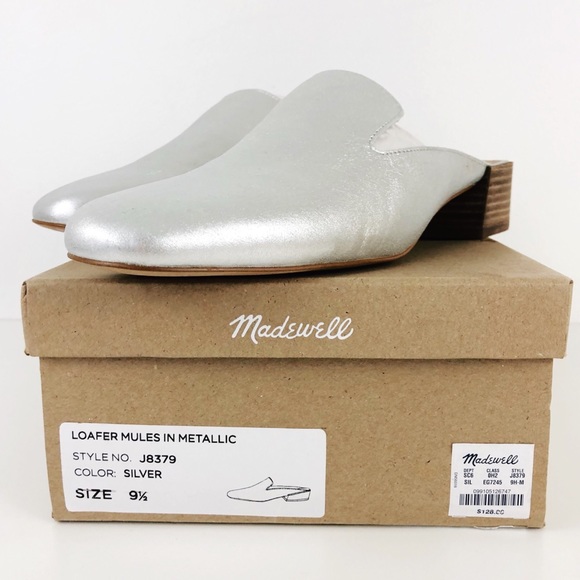 NWB Madewell The Willa Loafer Mule in Metallic 9.5 - Picture 5 of 8